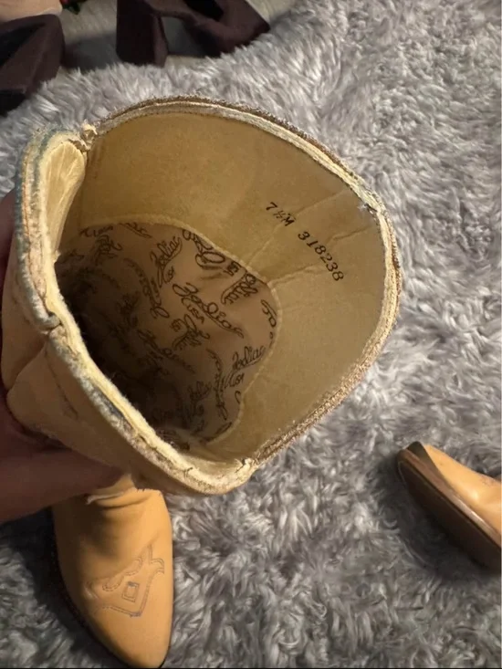 Zodiac Tan Leather Western Heeled Boots - Picture 4 of 4